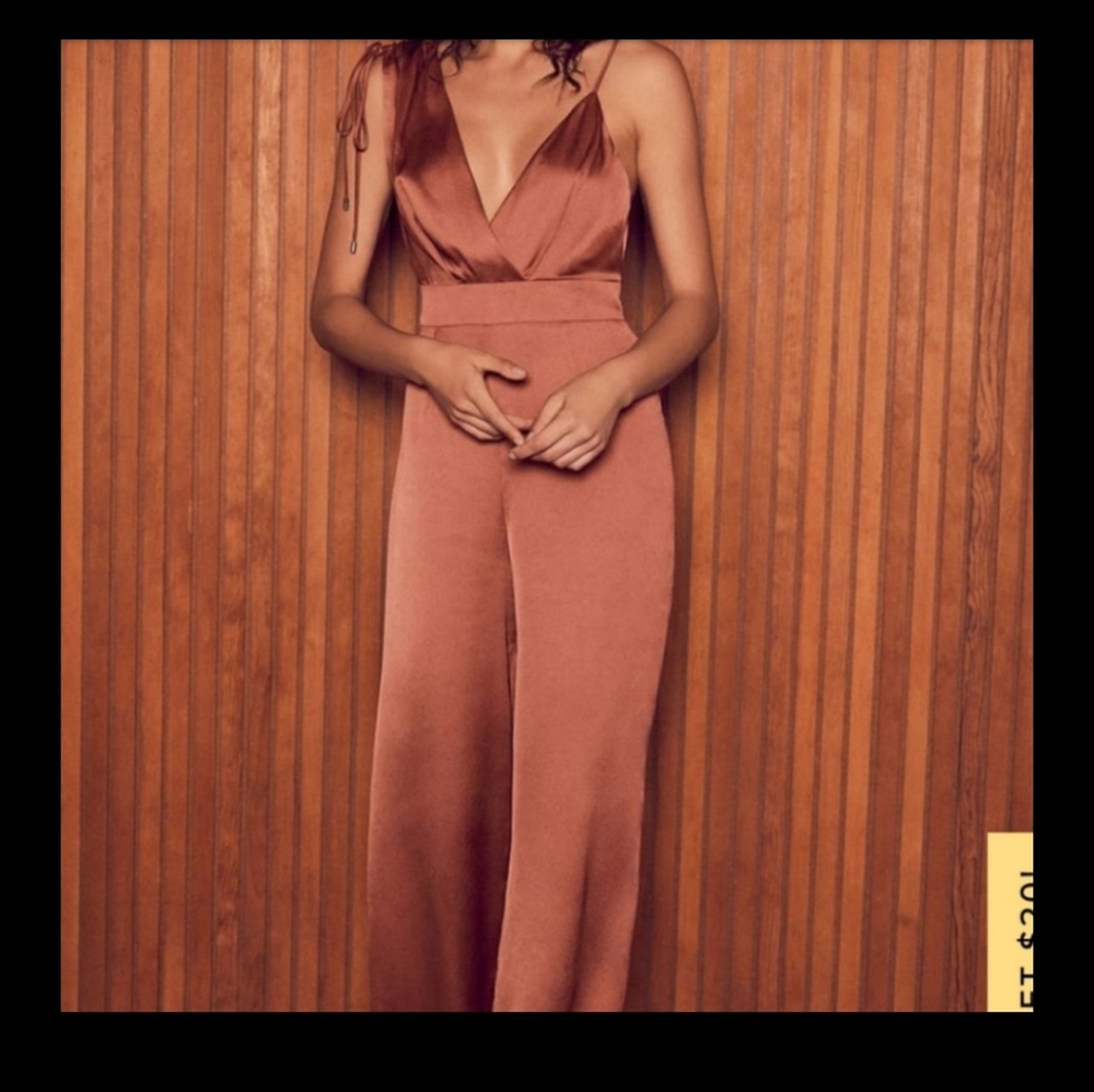 Lulus satin jumpsuit